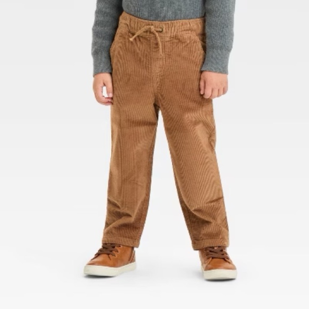 Cat & Jack Boys Pull On Brown Corduroy Pants Size 12